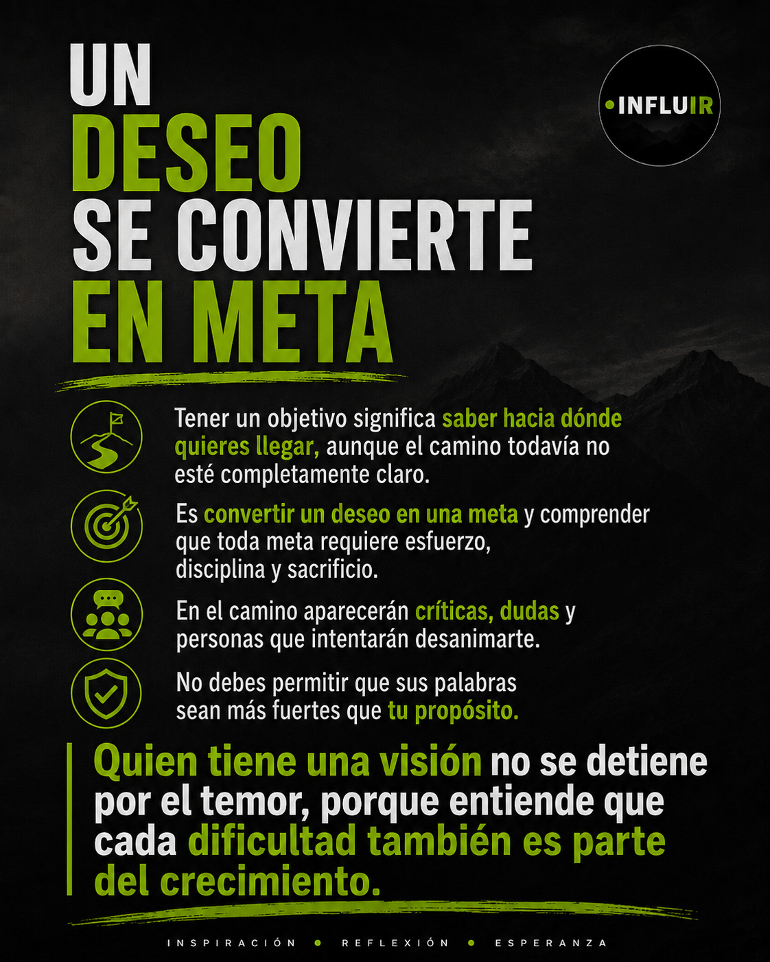 Un deseo se convierte en meta (parte 2)
